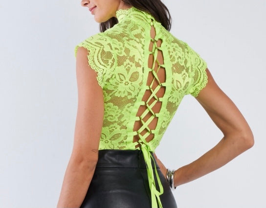 NEON lace bodysuit