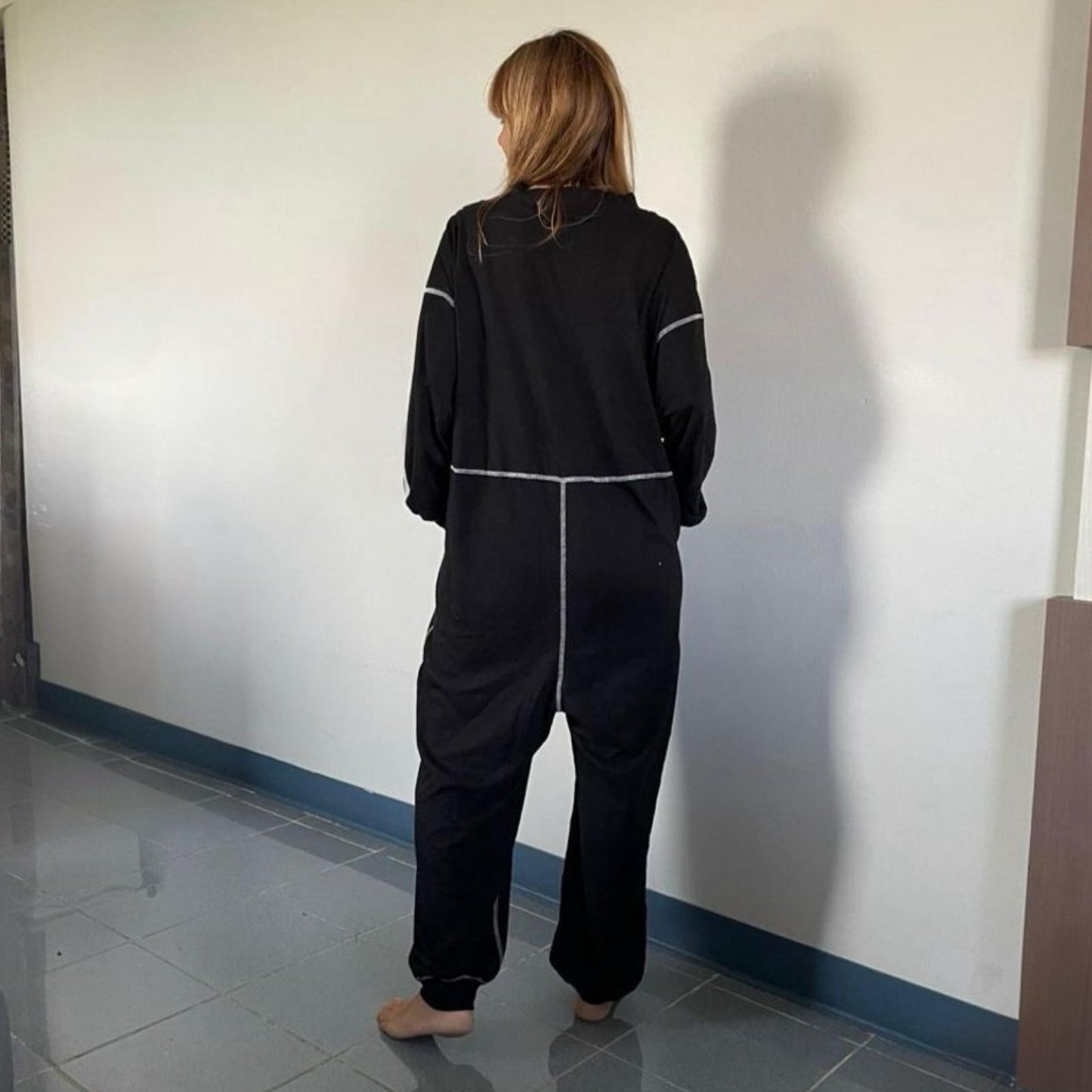 Black Onesie Pajama- Jumpsuit