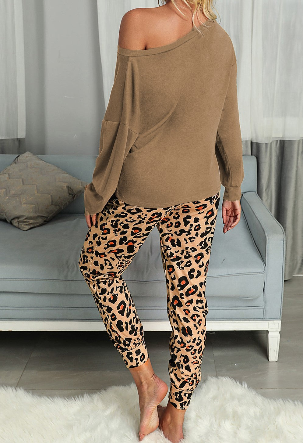 Brown Animal print loungewear