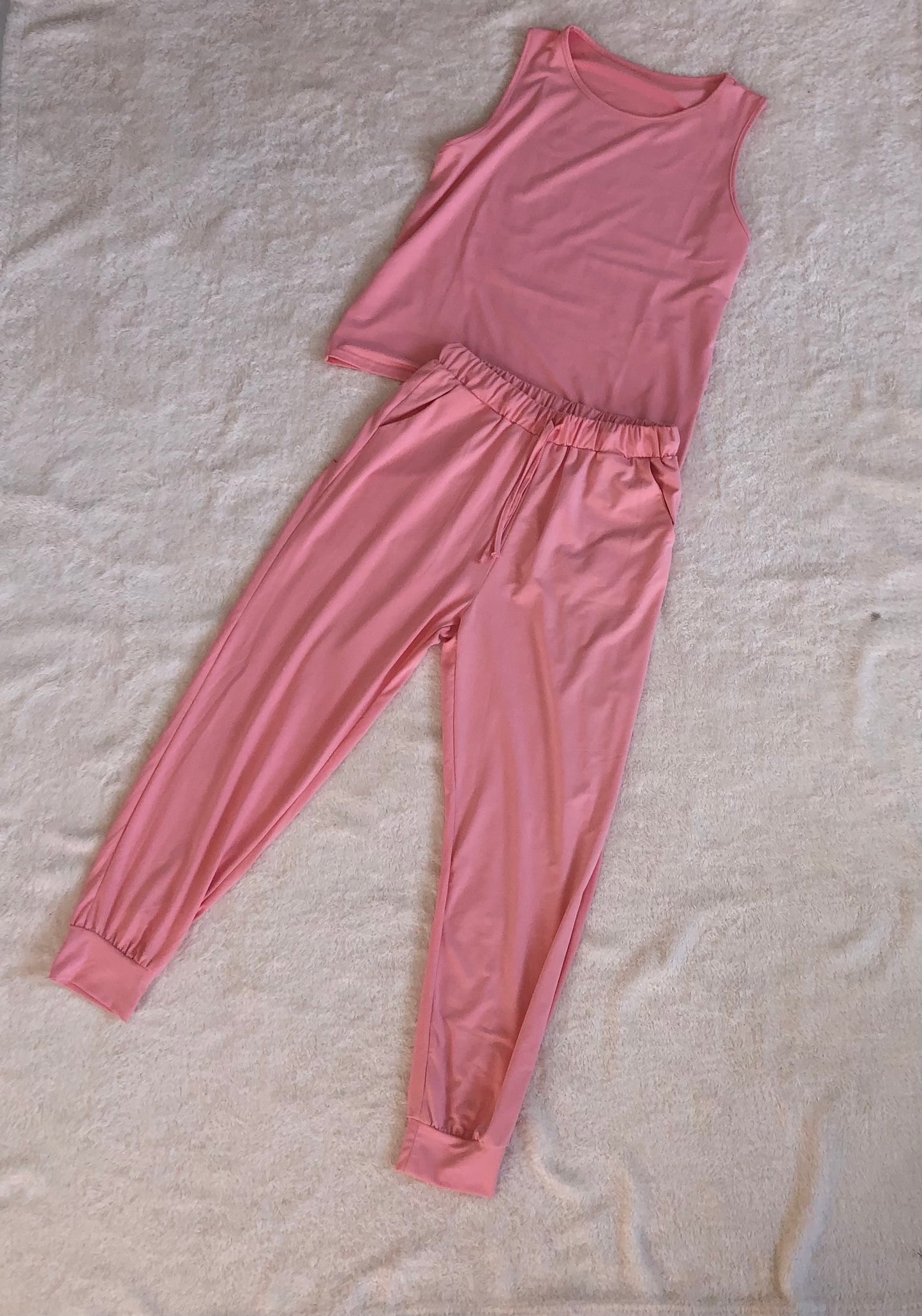 Loungewear Jogger Set Sleeveless Top & Long Pant